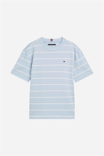 Tommy Hilfiger Stripe Tee - Breezy Blue Base / White Stripe